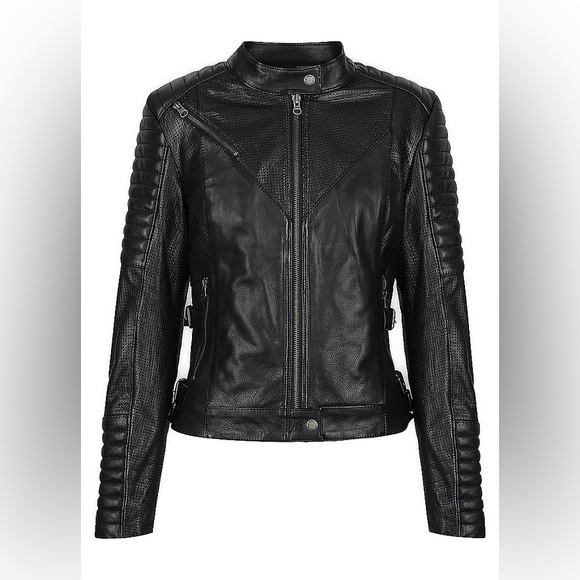 Black Arrow Jackets & Blazers - Black Arrow Motorcycle Black Leather Jacket